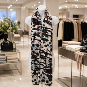 Lulla‎ Collection by Bindya Watercolor Maxi Scarf Artsy Eclectic Boho Coastal